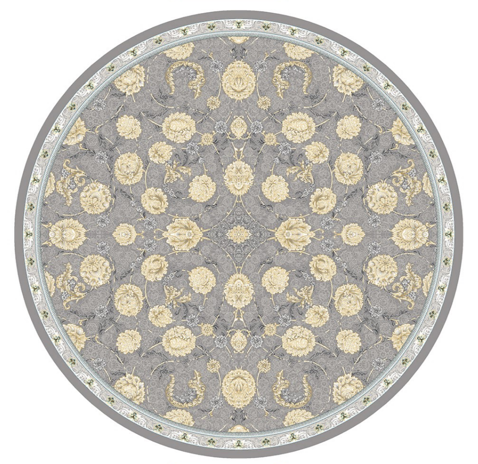 فرشینه گرد(دایره) مخمل کد FR-RD-128